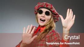  Presentation with indian fashion traditional - Colorful theme enhanced with woman wearing traditional scottish clothing backdrop and a  colored foreground