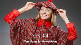  Presentation with arabian woman wearing hijab muslim - Cool new presentation theme with woman wearing traditional scottish clothing backdrop and a tawny brown colored foreground