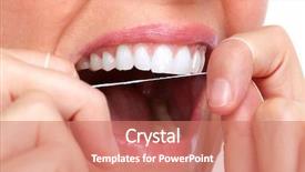  Presentation with health-care - Audience pleasing slide set consisting of woman white teeth dental health backdrop and a  colored foreground