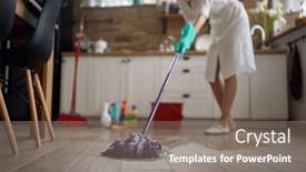  Presentation with attention - Slide set featuring woman-who-commands-attention background and a gray colored foreground