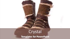  Presentation with winter - Amazing slides having woman-winter-boots-isolated backdrop and a violet colored foreground