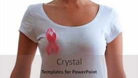  Presentation with pink ribbon - Slide set consisting of woman-with-aids-awareness-pink background and a violet colored foreground