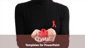  Presentation with maternal fetal hiv aids - Audience pleasing slide set consisting of woman with aids awareness red backdrop and a tawny brown colored foreground