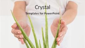  Presentation with aloe vera - PPT theme featuring woman with aloe vera background and a lemonade colored foreground