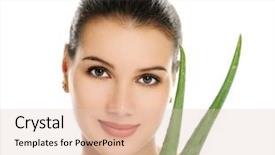  Presentation with aloe vera - Amazing theme having woman with aloe vera backdrop and a lemonade colored foreground