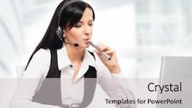  Presentation with electronic - Presentation theme enhanced with woman with an electronic cigarette background and a light gray colored foreground