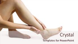  Presentation with ankle - Audience pleasing slide set consisting of woman with ankle injury backdrop and a lemonade colored foreground