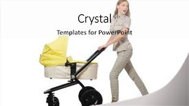  Presentation with baby in womb - PPT layouts featuring woman with baby and pram background and a white colored foreground