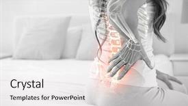  Presentation with composite - Theme having woman with back pain background and a white colored foreground
