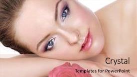  Presentation with makeup - PPT theme featuring house building and city construction concept evening outdoor urban view of modern real estate homes background and a gray colored foreground