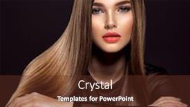  Presentation with hair color - Beautiful slide deck featuring woman with beauty long brown hair beautiful model with long straight hair model with a smokey makeup pretty woman with orange color lipstick on lips backdrop and a tawny brown colored foreground