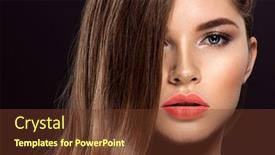  Presentation with living coral - Audience pleasing slide deck consisting of woman-with-beauty-long-brown backdrop and a tawny brown colored foreground