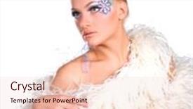  Presentation with beauty - Presentation with woman with beauty make up background and a lemonade colored foreground