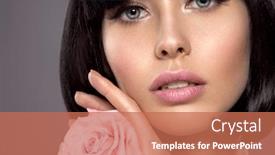  Presentation with rose flower - Presentation consisting of woman with beauty short black hair holding rose flower fashion model with straight hair fashion model at studio beautiful woman with a style hairstyle closeup portrait of a fashion model background and a coral colored foreground