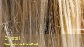  Presentation with long hair - Colorful slide deck enhanced with woman with blond long hair backdrop and a coral colored foreground