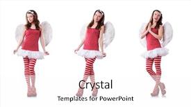  Presentation with valentine - Amazing slides having woman with bow in valentine backdrop and a  colored foreground