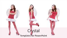  Presentation with valentine - Theme consisting of woman with bow in valentine background and a  colored foreground