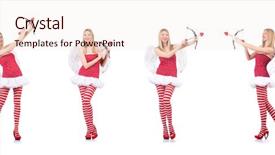  Presentation with valentine - Beautiful slides featuring woman with bow in valentine backdrop and a  colored foreground