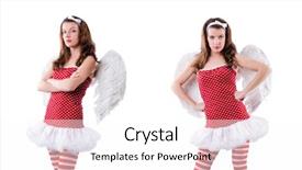  Presentation with valentine - Amazing presentation having woman with bow in valentine backdrop and a  colored foreground