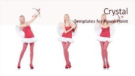  Presentation with valentine - Cool new theme with woman with bow in valentine backdrop and a sky blue colored foreground