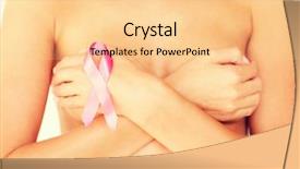  Presentation with breast cancer awareness - Beautiful presentation design featuring woman with breast cancer awareness backdrop and a lemonade colored foreground