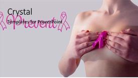  Presentation with breast cancer light - Colorful slides enhanced with woman with breast cancer ribbon backdrop and a lemonade colored foreground