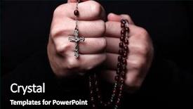  Presentation with catholic faith - Audience pleasing slides consisting of woman with christian catholic religious backdrop and a black colored foreground