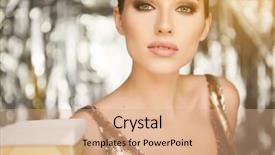  Presentation with boxing woman and a tawny - Cool new slide set with woman with christmas box gift backdrop and a coral colored foreground