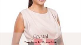  Presentation with gift - Beautiful presentation theme featuring woman-with-christmas-gift and a lemonade colored foreground