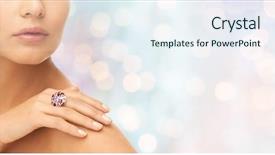  Presentation with blue lights - Amazing presentation theme having woman with cocktail ring backdrop and a sky blue colored foreground