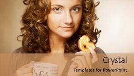  Presentation with cookies and candy - Colorful PPT theme enhanced with fight between two aikido fighters on black backdrop and a violet colored foreground