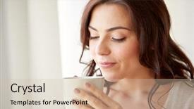  Presentation with tea coffee - PPT theme with  background and a  colored foreground