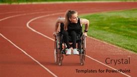  Presentation with driving - Presentation featuring woman-with-disablity-driving background and a red colored foreground