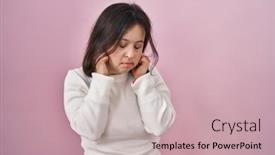  Presentation with down syndrome - Slides with woman-with-down-syndrome-standing background and a soft green colored foreground