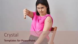  Presentation with aid - Slides having woman-with-down-syndrome-wearing background and a coral colored foreground