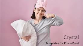  Presentation with dental down syndrome - Slides with woman-with-down-syndrome-wearing background and a soft green colored foreground