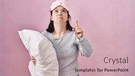  Presentation with depressed - PPT layouts having woman-with-down-syndrome-wearing background and a coral colored foreground