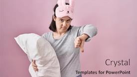  Presentation with bad - PPT layouts having woman-with-down-syndrome-wearing background and a soft green colored foreground