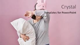  Presentation with down syndrome - PPT theme with woman-with-down-syndrome-wearing and a lemonade colored foreground