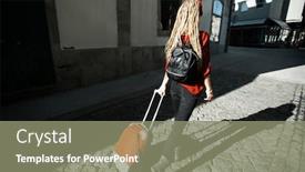  Presentation with pavement - Theme featuring woman-with-dreadlocks background and a gray colored foreground