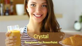  Presentation with blueberry juice - Amazing presentation theme having woman with glass of juice backdrop and a  colored foreground