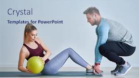  Presentation with personal - Slides having woman-with-her-personal-fitness background and a lemonade colored foreground