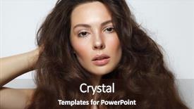  Presentation with long hair - Slide set consisting of woman with long curly hair background and a wine colored foreground