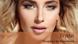  Presentation with long hair - Theme featuring woman with long hair smokey background and a red colored foreground