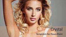  Presentation with long hair - PPT layouts having woman with long hair smokey background and a  colored foreground