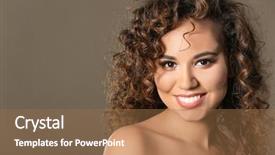  Presentation with afro hair salon - Presentation theme having beauty salon afro - beautiful young african american woman background and a coral colored foreground