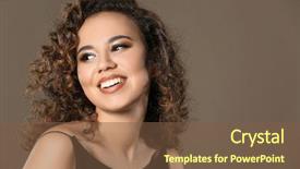  Presentation with afro hair salon - Audience pleasing PPT theme consisting of beauty salon afro - beautiful young african american woman backdrop and a tawny brown colored foreground