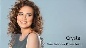  Presentation with hair color - PPT theme featuring beauty salon afro - beautiful young african american woman background and a light blue colored foreground
