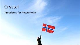  Presentation with norway - PPT layouts consisting of woman with norway flag background and a  colored foreground