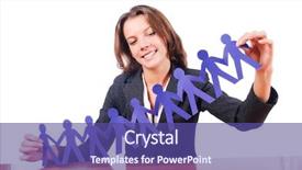  Presentation with cut - Theme having woman with paper cut people background and a  colored foreground